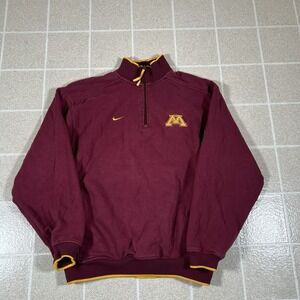 Vintage Nike 90s Minnesota Golden Gophers Quarter 1/4  Zip Sweatshirt Size M Y2K